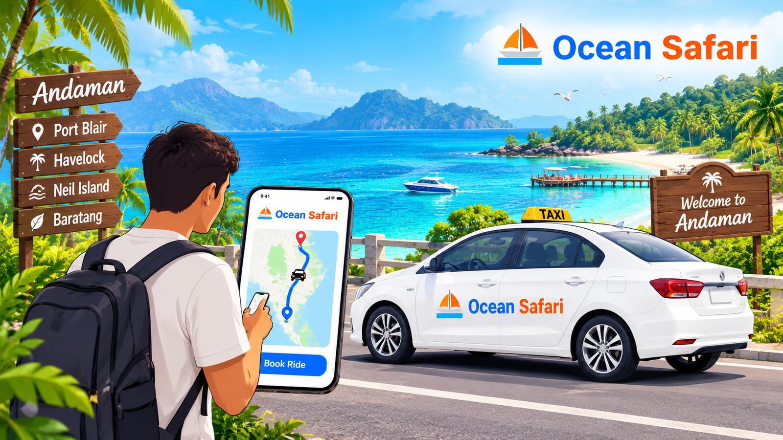 ocean safari cab booking andaman